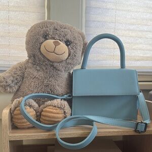 Blue  Crossbody Handbag with Top Handle